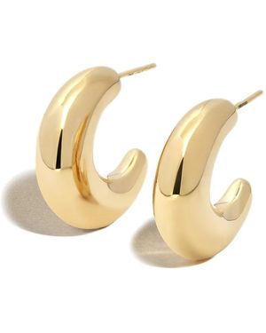 Loren Stewart Small Crescent Moon Earrings - Metallic