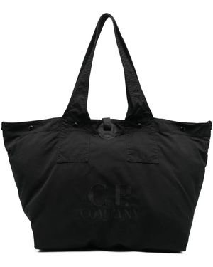 C.P. Company Shopper Met Geborduurd Logo - Zwart