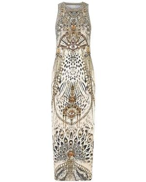 CAMILLA Printed Tank Dress - White