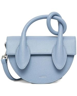 Yuzefi Pretzel Knotted Tote Bag - Blue