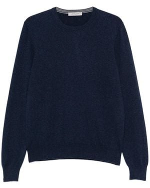 Fileria Crew-Neck Long-Sleeve Jumper - Blue