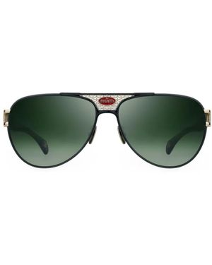 Bugatti Pilot-Frame Sunglasses - Green