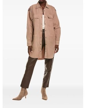 Brunello Cucinelli Button-Fastening Cotton-Linen Blend Shirt Jacket - Natural
