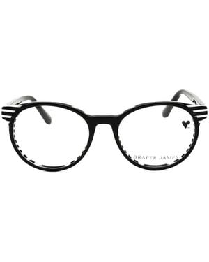 Draper James Striped Round-Frame Glasses - Black