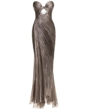 Maria Lucia Hohan Zephyra Side-Slit Maxi Dress - Natural