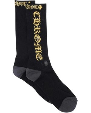 Chrome Hearts Logo-Lettering Socks - Black