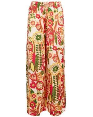 La Prestic Ouiston Giudecca Floral Trousers - White