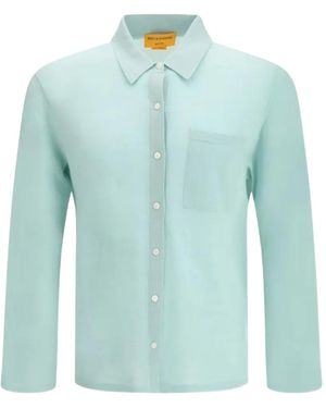 Guest In Residence Button-up cashmere shirt - Blau