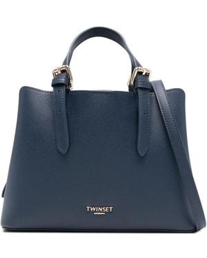 Twinset Buckle-Detail Tote Bag - Blue