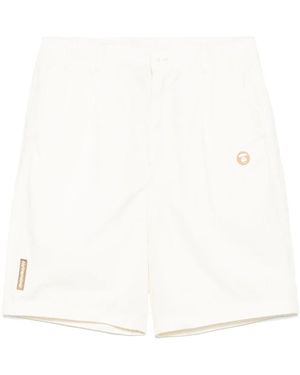 Aape By A Bathing Ape Logo-Patch Shorts - White