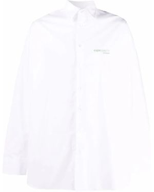Raf Simons Embroidered-Logo Shirt - White