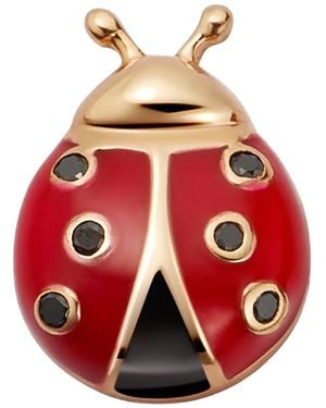 Loquet London 18K Rose Ladybird Charm - Red