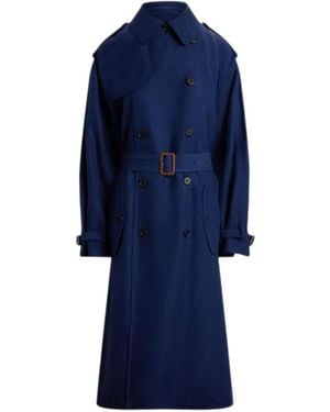 Polo Ralph Lauren ダブルブレスト トレンチコート - ブルー