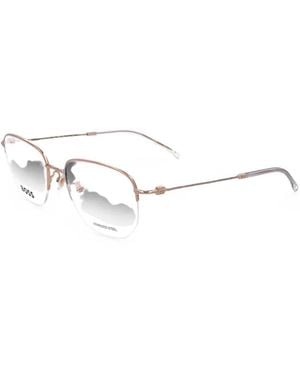 BOSS Geometric-Frame Glasses - White