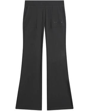 Juicy Couture Logo-Print Flared Trousers - Black