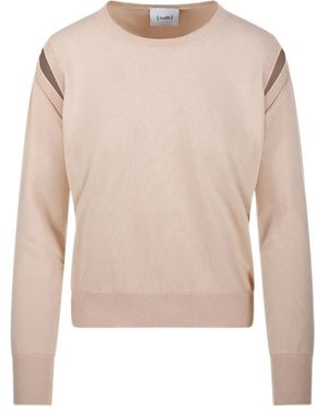 Nude Striped-Detail Sweater - Natural