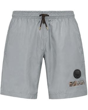 Philipp Plein Badeshorts Mit Kordelzug - Grau