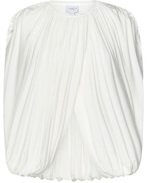 Giambattista Valli Bluse mit Falten - Weiß