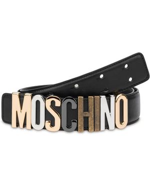 Moschino Gürtel Mit Logo-Schild - Schwarz