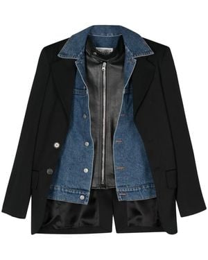 MM6 by Maison Martin Margiela Layered-Design Blazer - Blue
