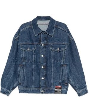 Alexander Wang Veste En Jean À Logo Thermocollé - Blue