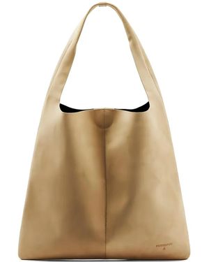 Patrizia Pepe Suede Shoulder Bag - Natural