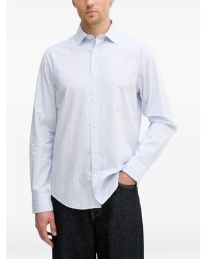 GANT Vertical-Stripe Long-Sleeve Shirt - White