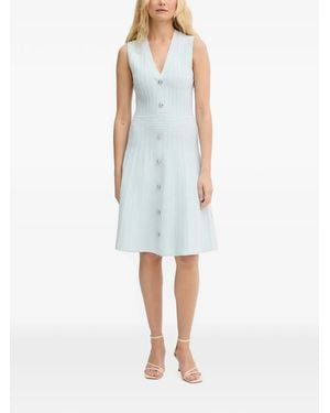 Guess V-Neck Jumper Dress - White