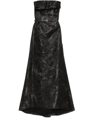 Saiid Kobeisy Brocade Long Dress - Black