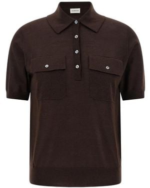 P.A.R.O.S.H. Pocket Short-Sleeve Polo Shirt - Black
