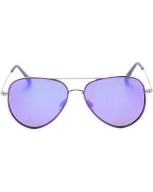 Polaroid Pilot-Frame Mirrored-Lenses Sunglasses - Purple