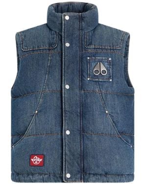 Moose Knuckles Chaleco Acolchado Con Parche Del Logo De X Evisu - Azul
