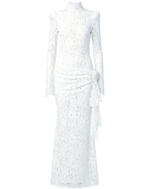 De La Vali Bodita Floral-Lace Dress - White