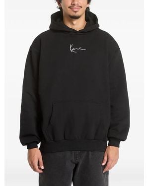 Karlkani Logo-Embroidered Hoodie - Black