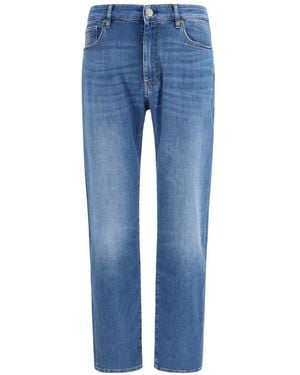 Moorer Logo-Patch Jeans - Blue