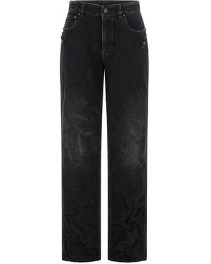 Balenciaga Used-Effect City Jeans - Black