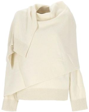 ARMARIUM Draped-Detail Sweater - White