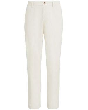 Brunello Cucinelli Garment-Dyed Corduroy Pants - White