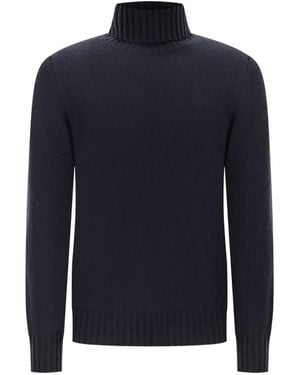 Piacenza Cashmere Jersey Con Cuello Vuelto - Azul