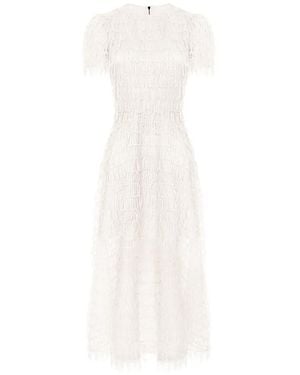 POST MERIDIEM Round-Neck Midi Dress - White