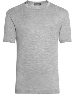 Dolce & Gabbana Silk T-Shirt - Grey