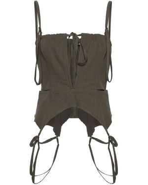 Elena Velez Corsetto Con Cut-Out - Nero