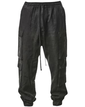 Thom Krom Drawstring Cargo Trousers - Black