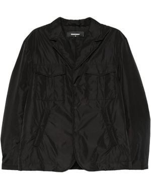 DSquared² Flap-Pocket Buttoned Jacket - Black