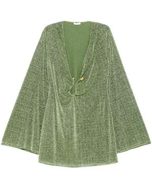 Oséree Robe Courte Ornée De Pierres - Green
