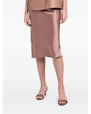 Dorothee Schumacher Silk Straight Skirt - Red