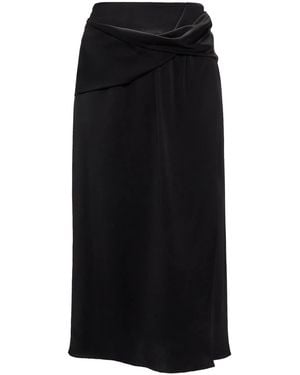 JW Anderson Draped Midi Skirt - Black