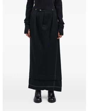 Marc Le Bihan Maxi-Rok Met Split - Zwart