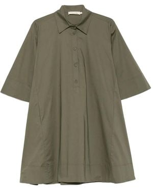 MOUTAKI Button-Fastening Mini Dress - Green