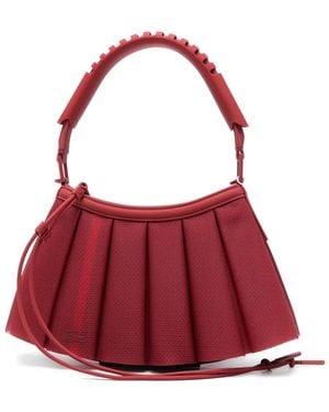 Lacoste Small Lenglen Pleated Shoulder Bag - Red